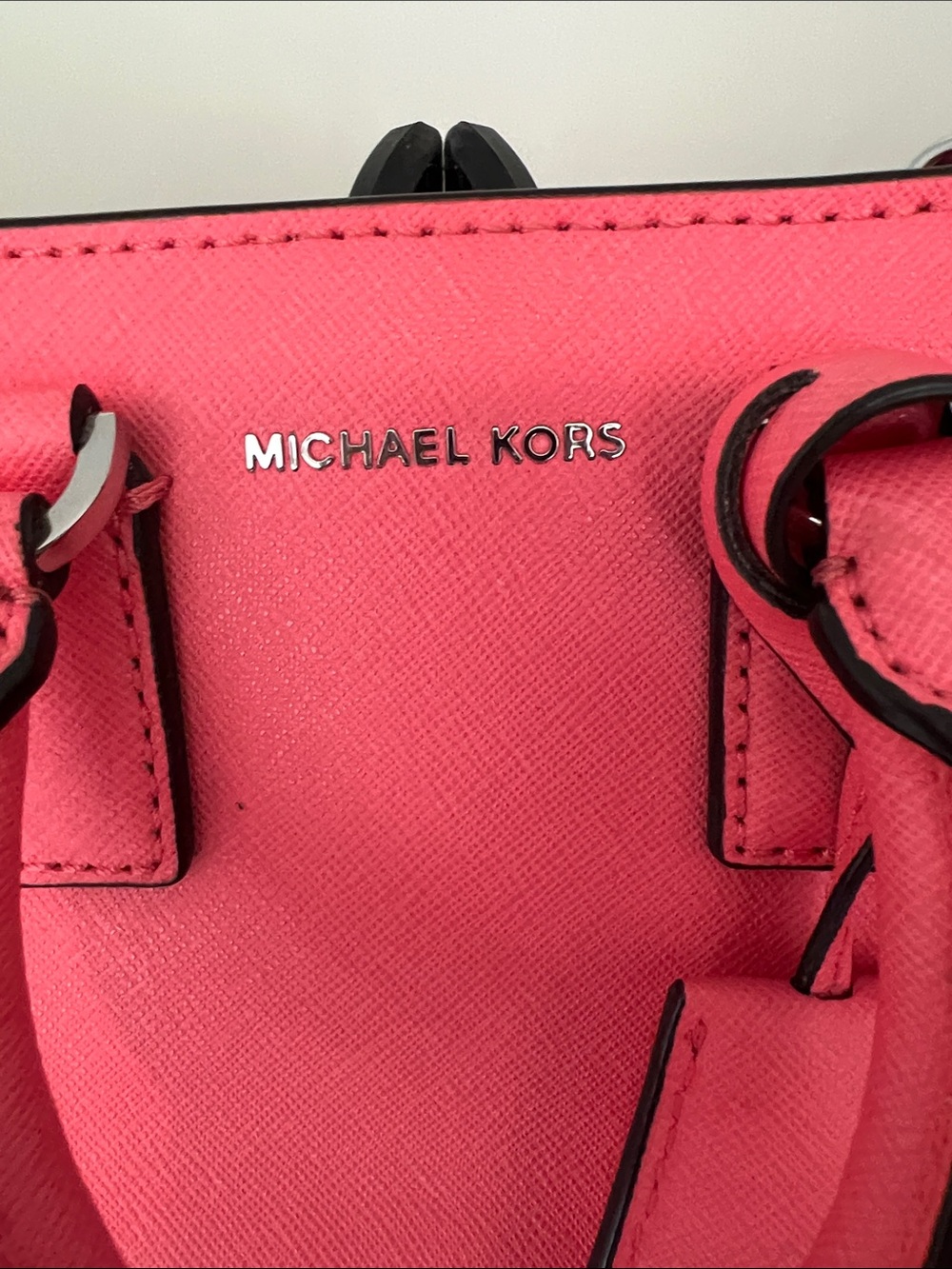 Michael Kors Coral Pink Saffiano Leather Crossbody Bag - Picture 3 of 5